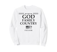 God Family Country Freedom Sign US Flag Make Heaven Crowded Felpa