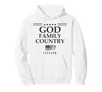 God Family Country Freedom Sign US Flag Make Heaven Crowded Felpa con Cappuccio