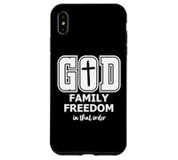 God Family Country In That Order Freedom Its All About Jesus Custodia per iPhone XS Max