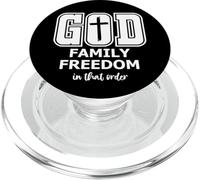 God Family Country In That Order Freedom Its All About Jesus PopSockets PopGrip per MagSafe