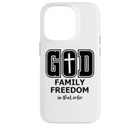 God Family Country In That Order Its All About Jesus Freedom Custodia per iPhone 14 Pro