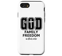 God Family Country In That Order Its All About Jesus Freedom Custodia per iPhone SE (2020) / 7/8