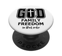God Family Country In That Order Its All About Jesus Freedom PopSockets PopGrip Adesivo