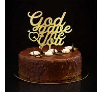 God Gave Me You Glitter Gold Mr & Mrs Wedding Cake Toppers Personalizzato Romance Sposa & Sposo Topper per torta per addio al nubilato Decorazioni per feste di addio al nubilato Regali per lui/lei