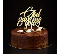 God Gave Me You, topper per torta nuziale personalizzato Mr & Mrs. Topper per torta con silhouette personalizzabile con sposa e sposo romanticismo, decorazione per torta per fidanzamento e futura