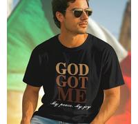 God Got Me Maglietta Uomo Moda Casual T Shirt Estiva Streetwear Regalo Idea Outfit Comoda Qualità Nuovo Arrivo Must Have Offerta Speciale L,M,S,XL,XXL,XXXLLettere,RetroTessuto in maglia