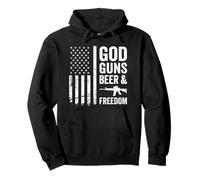 God Guns Birra E libertà - PRO Gun PRO God USA Bere Felpa con Cappuccio
