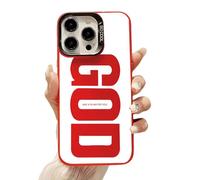 God Has A Plan for You Inspirational Phone Case for iPhone 17/16/15/14/13/12 Plus Pro Max, PC Slim Shockproof Cover, Durable Fit Anti-Scratch Design (15 PRO MAX,Red)