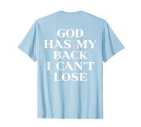 God Has My Back I Can't Lose Christian Shirt Jesus Faith Maglietta