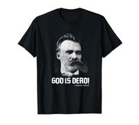 God Is Dead Friedrich Nietzsche Anticristo Filosofia Maglietta, Uomo, Nero, S