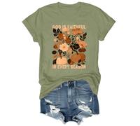 God is Faithful in Every Season Shirt, Verde oliva, M
