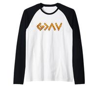 God is Faithful More Than Highs And Lows Honeycomb Version Maglia con Maniche Raglan