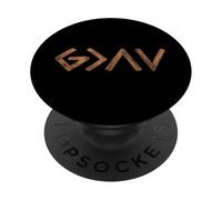 God is Faithful More Than Highs and Lows Old Wooden Version PopSockets PopGrip Adesivo