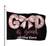 God Is Good All The Time Bandiera 90X150Cm Durevole Appendere Bandiera Da Esterno Bandiere Per Balcone Casa Prato