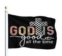 God Is Good All The Time Bandiera Vacanza 90X150Cm Decorative Durevole Bandiera Pirata Bandiere Per Balcone Il Portico Patio