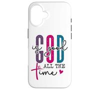 God is Good All the Time Sign Christian Sayings Bible Verse Custodia per iPhone 16