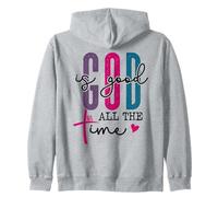 God is Good all The Time Sign Christian Sayings Bible Verse Felpa con Cappuccio