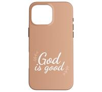 God Is Good Christian Citazione Estetica Floreale Custodia per iPhone 16 Pro Max