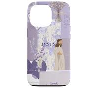 God Is Good Christian Jesus Coquette Lavanda Collage Preppy Custodia per iPhone 13 Pro