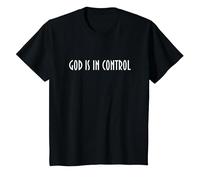 God is in Control - Have Faith in Jesus Maglietta, Bambini, Nero, 6 Anni