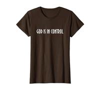 God is in Control - Have Faith in Jesus Maglietta, Donna, Marrone, XXL