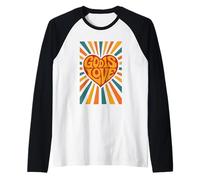 God Is Love 1 Giovanni 4:8 Versetto della Bibbia retrò Cristiano Maglia con Maniche Raglan