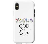 God is Love God Quote Christian Jesus Bible Verse 1 John 4:8 Custodia per iPhone X/XS