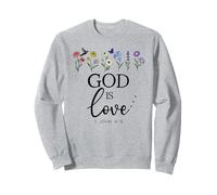 God is Love God Quote Christian Jesus Bible Verse 1 John 4:8 Felpa