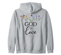 God is Love God Quote Christian Jesus Bible Verse 1 John 4:8 Felpa con Cappuccio