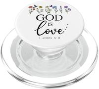 God is Love God Quote Christian Jesus Bible Verse 1 John 4:8 PopSockets PopGrip per MagSafe