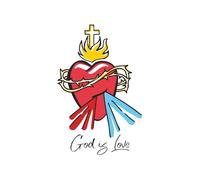 God is Love: Sacred Heart of Jesus Catholic Notebook - Divine Mercy Journal | 6x9 hard matte cover, 100 Numbered Lined Pages | Prayer Journal for ... Personal or Class Notes | Catholic gift