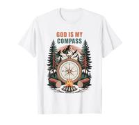 God is My Compass - Proverbs 3:6 Christian Faith Camping Maglietta