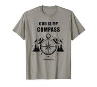 God is My Compass - Proverbs 3:6 Christian Faith Camping Maglietta