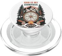 GOD is My Compass - Proverbs 3:6 Christian Faith Camping PopSockets PopGrip per MagSafe