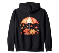 God Is My Shelter Ombrello Foglie d'Autunno Felpa con Cappuccio