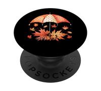 God Is My Shelter Ombrello Foglie d'autunno PopSockets PopGrip Adesivo
