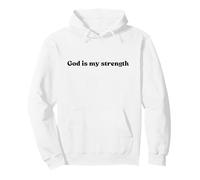 God Is My Strength, Jesus Christian Faith Worship Religious Felpa con Cappuccio