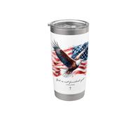 GOD is Not Finished Yet - Vintage Watercolor Eagle 1776 Bicchiere termico in acciaio inox doppia parete