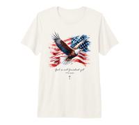 God is Not Finished Yet - Vintage Watercolor Eagle 1776 Maglietta Premium