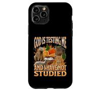 God Is Testing Me Divertente Capybara Meme Bootleg Y2K Graphic Custodia per iPhone 11 Pro