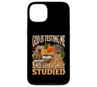 God Is Testing Me Divertente Capybara Meme Bootleg Y2K Graphic Custodia per iPhone 13