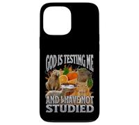 God Is Testing Me Divertente Capybara Meme Bootleg Y2K Graphic Custodia per iPhone 13 Pro Max