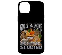 God Is Testing Me Divertente Capybara Meme Bootleg Y2K Graphic Custodia per iPhone 14 Plus