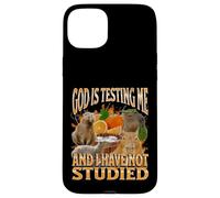 God Is Testing Me Divertente Capybara Meme Bootleg Y2K Graphic Custodia per iPhone 15 Plus