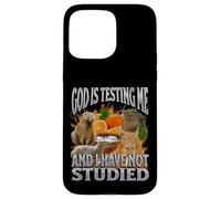 God Is Testing Me Divertente Capybara Meme Bootleg Y2K Graphic Custodia per iPhone 15 Pro Max
