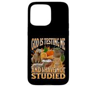 God Is Testing Me Divertente Capybara Meme Bootleg Y2K Graphic Custodia per iPhone 15 Pro Max