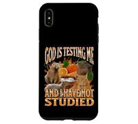 God Is Testing Me Divertente Capybara Meme Bootleg Y2K Graphic Custodia per iPhone XS Max