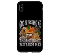God Is Testing Me Divertente Capybara Meme Bootleg Y2K Graphic Custodia per iPhone XS Max