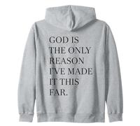 God Is The Only Reason Fede Citazione Cristiano Gesù Felpa con Cappuccio