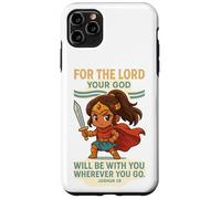 God Is With You - Joshua 1:9 Chibi Anime Warrior Girl design Custodia per iPhone 11 Pro Max